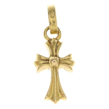 Chrome Hearts 22k Crs Bbyfat P Dia Baby Fat Cross Pave Diamond Pendant Top Gold