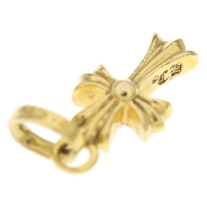 Chrome Hearts 22k Crs Bbyfat P Dia Baby Fat Cross Pave Diamond Pendant Top Gold