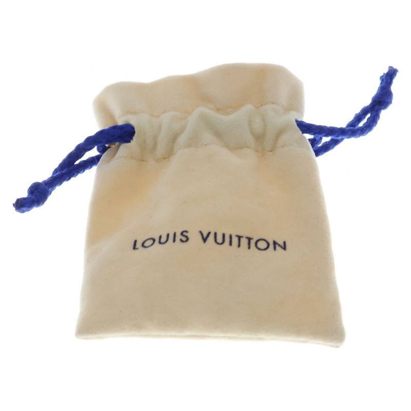 Louis Vuitton Monogram Chain Hoop Earrings Silver