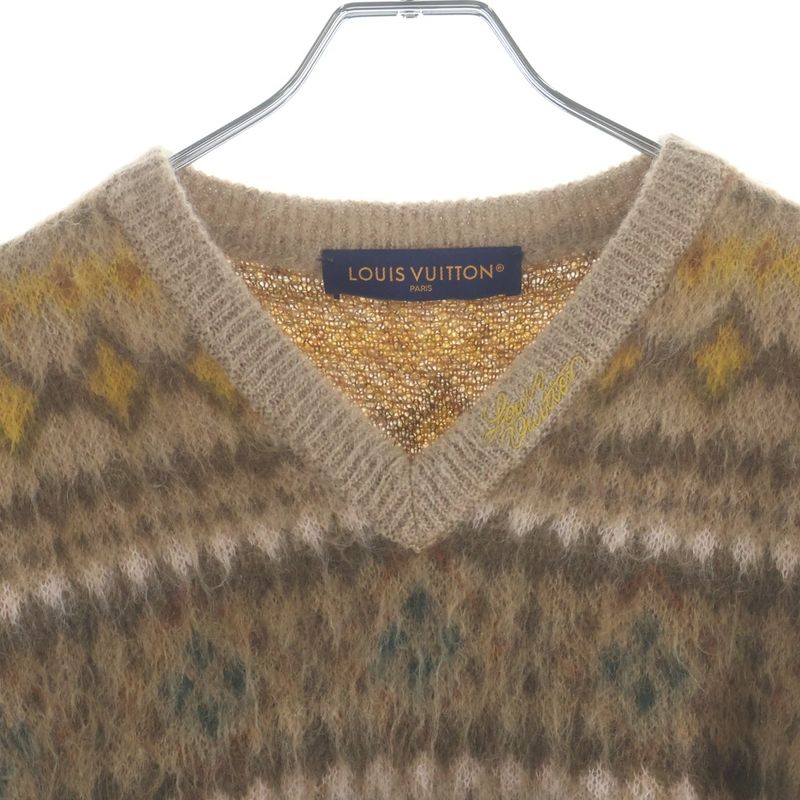 Louis Vuitton Mohair Knit Sweater Brown