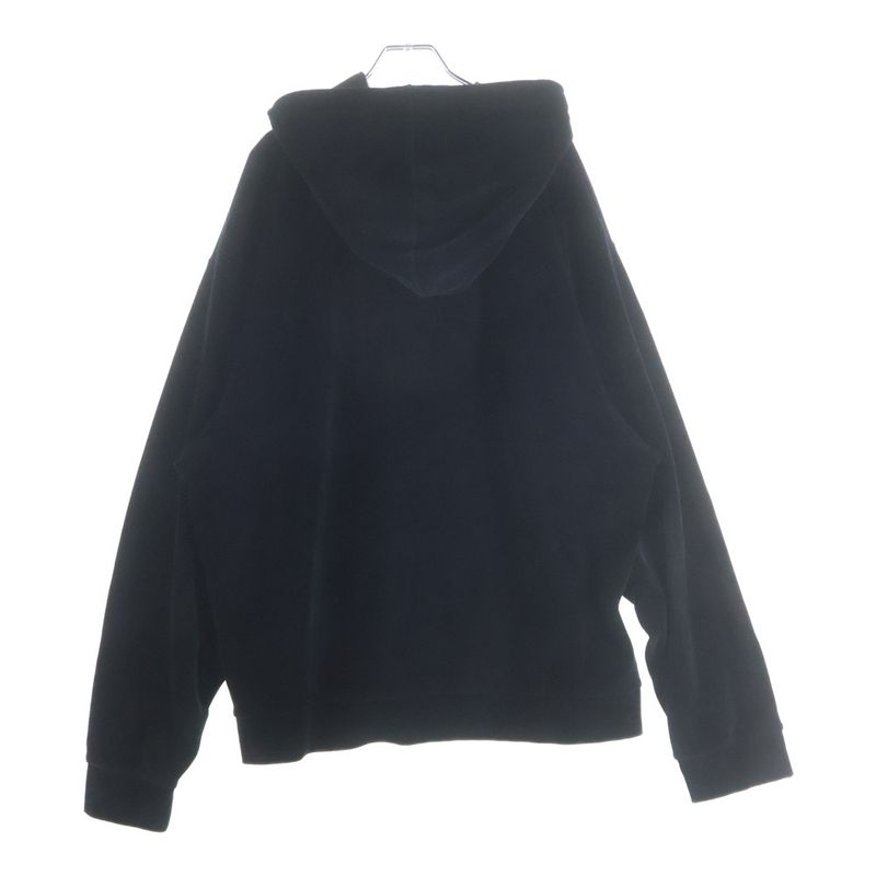 Gucci Chenille Embroidered Velvet Hoodie Pullover Black Sweater