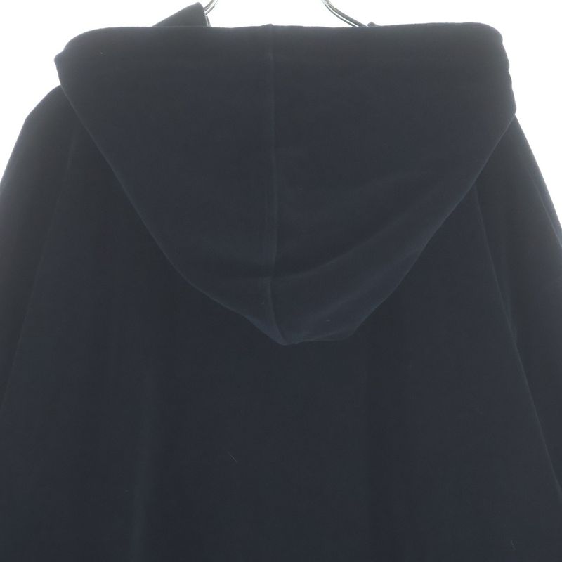 Gucci Chenille Embroidered Velvet Hoodie Pullover Black Sweater