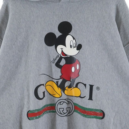 Gucci Disney Hoodie Mickey Mouse Pullover Sweatshirt Gray Sweater