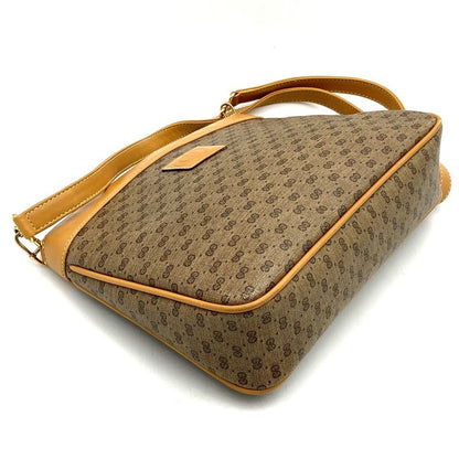 Gucci Micro GG Shoulder Bag Leather Brown Vintage