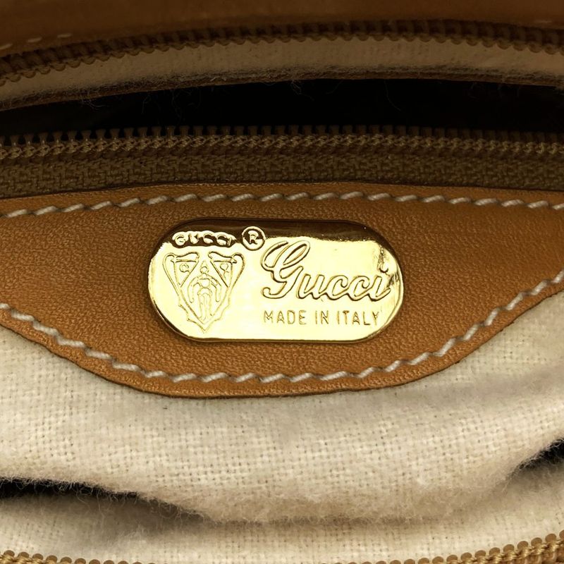 Gucci Micro GG Shoulder Bag Leather Brown Vintage