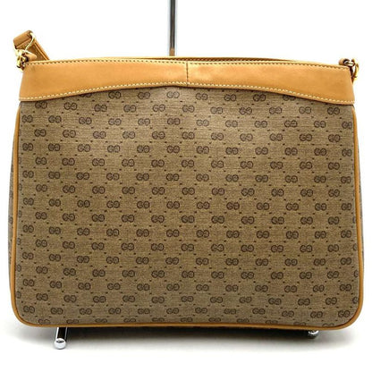 Gucci Micro GG Shoulder Bag Leather Brown Vintage