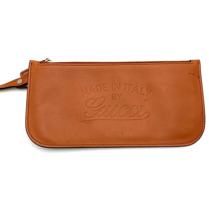 Gucci Gucc Tote Diamante Leather Canvas Orange