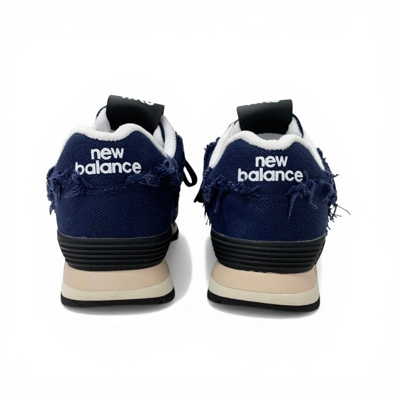Miu Sneakers Shoes Denim Navy New Balance Collaboration 574 Logo Fringe