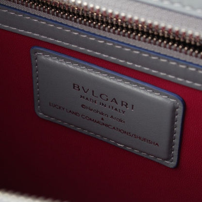 Bvlgari Grain Calf Leather Hirohiko Araki Jojo Alba Handbag Gray
