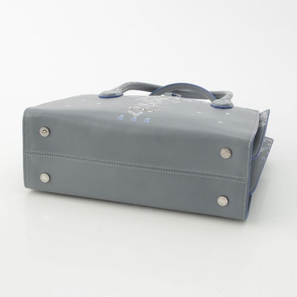 Bvlgari Grain Calf Leather Hirohiko Araki Jojo Alba Handbag Gray