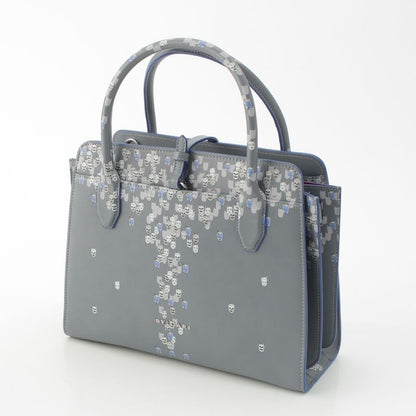 Bvlgari Grain Calf Leather Hirohiko Araki Jojo Alba Handbag Gray