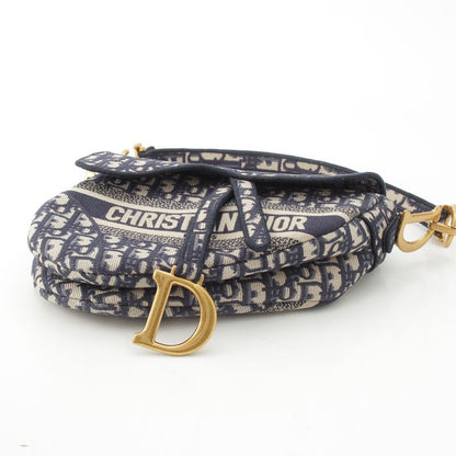 Dior Oblique Saddleback Shoulder Bag Navy
