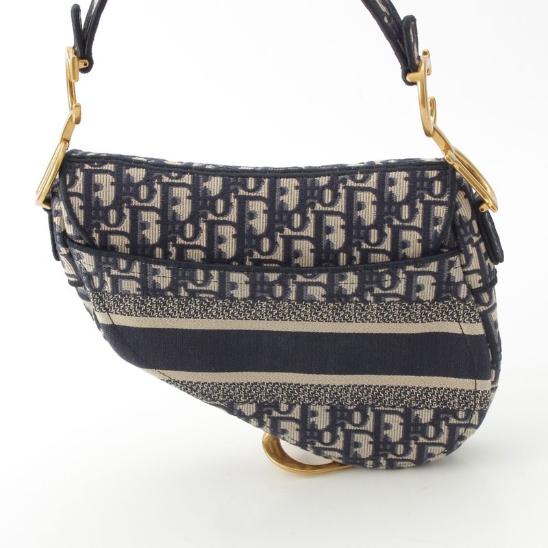 Dior Oblique Saddleback Shoulder Bag Navy