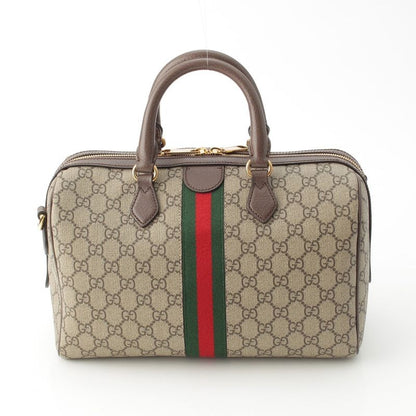 Gucci Ophidia GG Supreme 2-Way Shoulder Boston Bag Beige