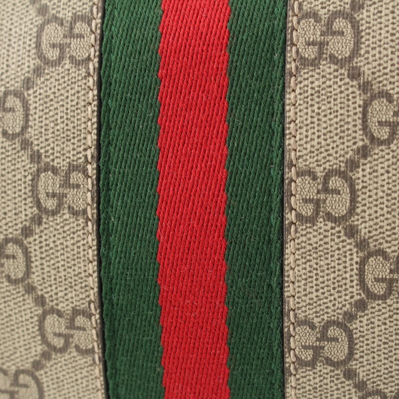 Gucci Ophidia GG Supreme 2-Way Shoulder Boston Bag Beige