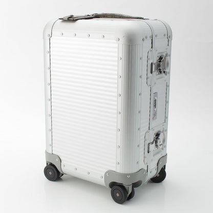 Gucci Fpm GG Supreme Canvas Aluminum Trolley Cabin Carry Case Suitcase Silver