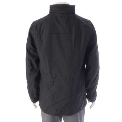 Prada Sports Hood Zip Up Double Zip Nylon Jacket Dark Gray Black