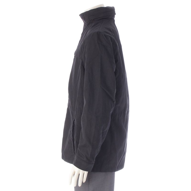 Prada Sports Hood Zip Up Double Zip Nylon Jacket Dark Gray Black