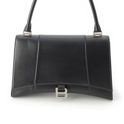 Balenciaga Our Glass Leather Handbag Black