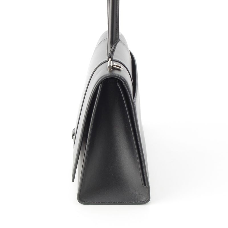 Balenciaga Our Glass Leather Handbag Black