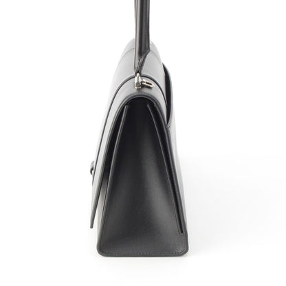 Balenciaga Our Glass Leather Handbag Black
