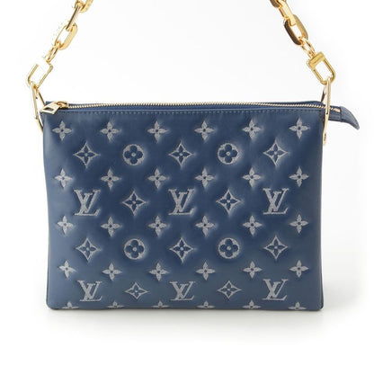 Louis Vuitton Monogram Cousin PM Clutch Shoulder Bag Blue Navy