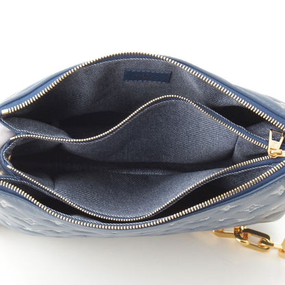 Louis Vuitton Monogram Cousin PM Clutch Shoulder Bag Blue Navy