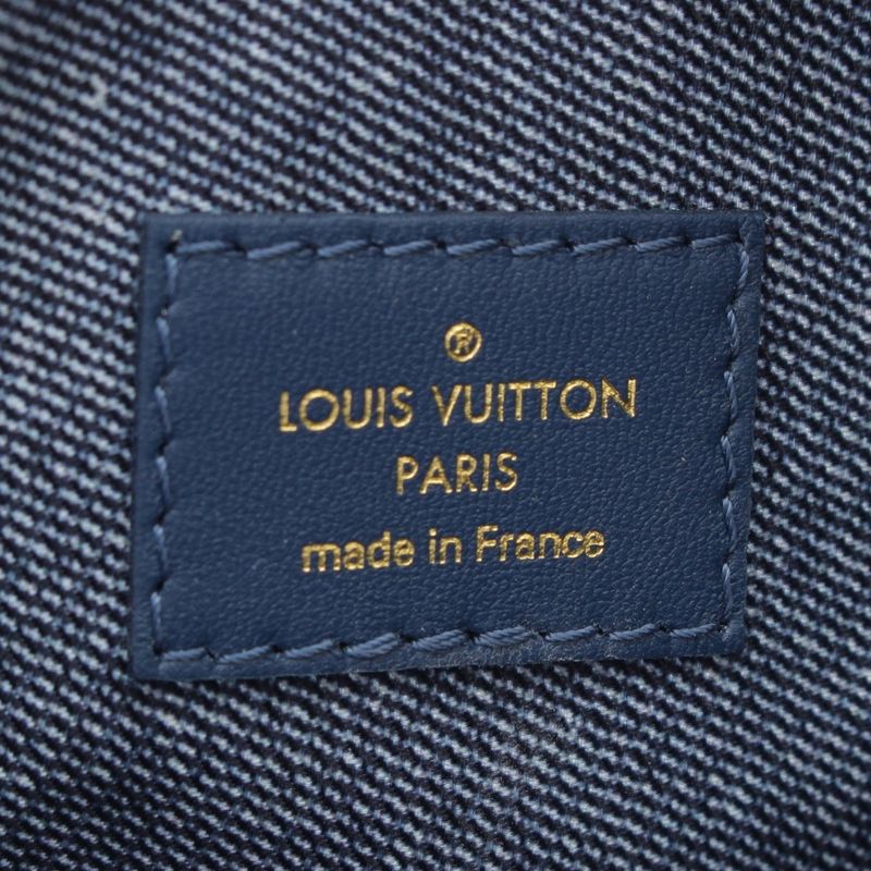 Louis Vuitton Monogram Cousin PM Clutch Shoulder Bag Blue Navy