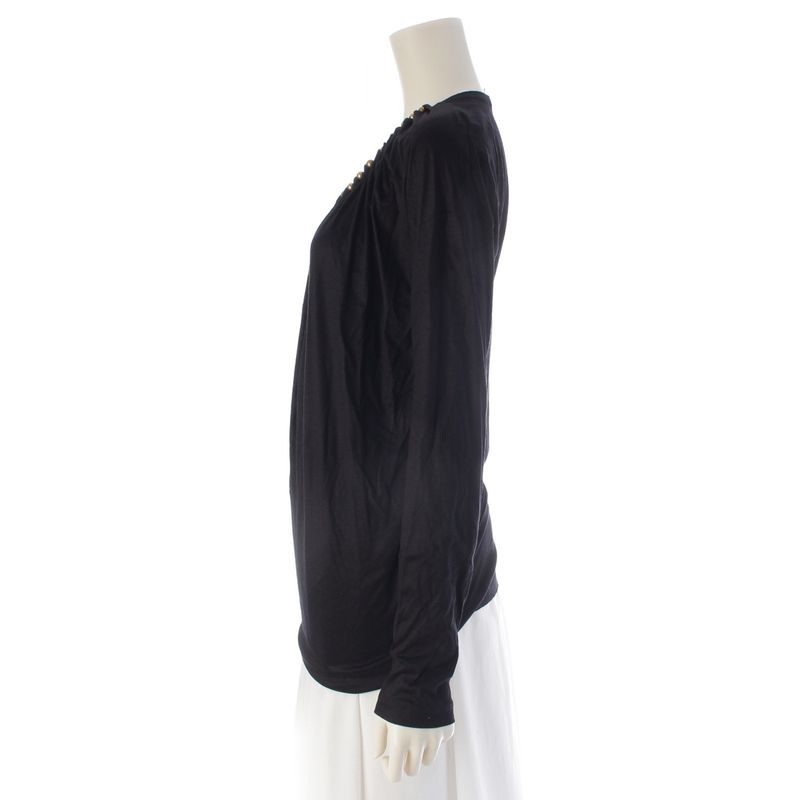 Gucci Metal Beads Bijou Crew Neck Top Black