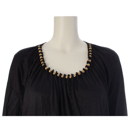 Gucci Metal Beads Bijou Crew Neck Top Black