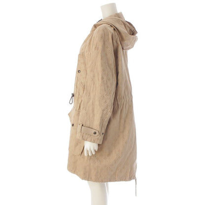Louis Vuitton Monogram All Over Pattern Jacquard Gabardine Hooded Mod Coat Zrq