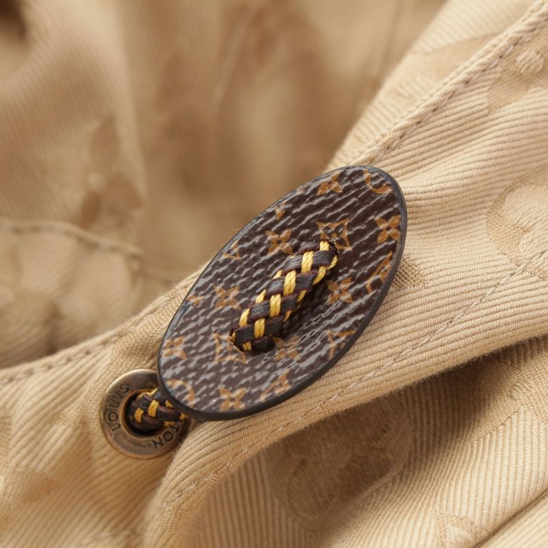 Louis Vuitton Monogram All Over Pattern Jacquard Gabardine Hooded Mod Coat Zrq