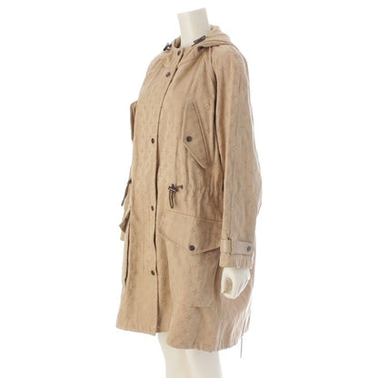 Louis Vuitton Monogram All Over Pattern Jacquard Gabardine Hooded Mod Coat Zrq