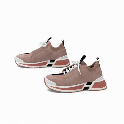 Hermes Just Sneakers Shoes Suede Fabric Pink Black White