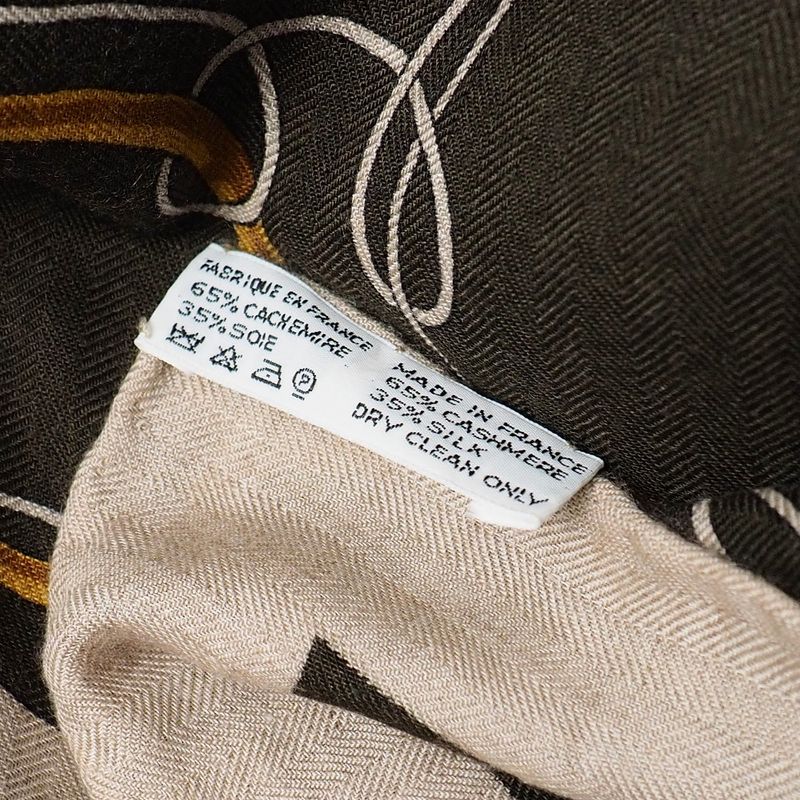 Hermes Folklore Carre Jean Shawl Cashmere Blend Large Scarf