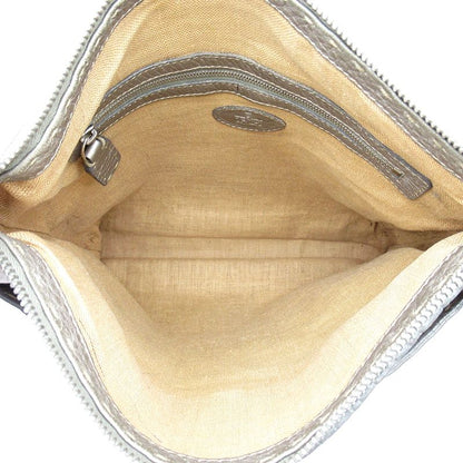 Fendi Selleria Shoulder Bag Leather Gray