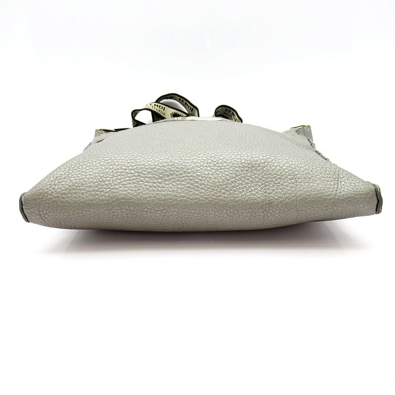 Fendi Selleria Shoulder Bag Leather Gray