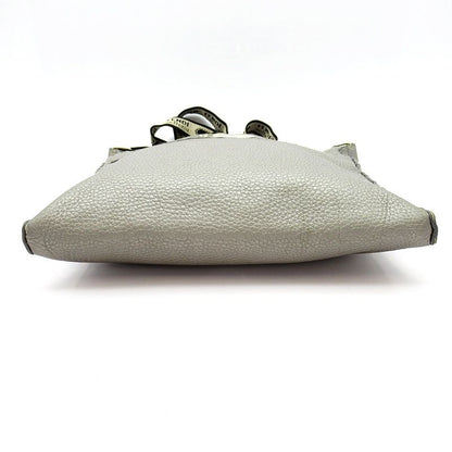 Fendi Selleria Shoulder Bag Leather Gray