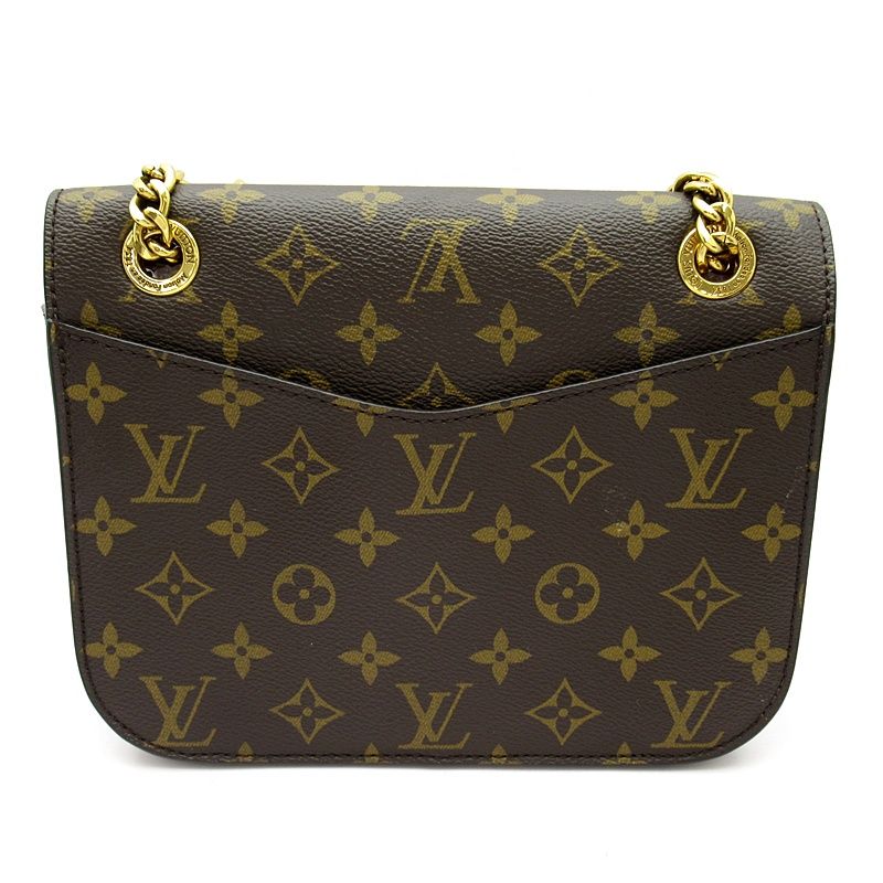 Louis Vuitton Passi Monogram Shoulder Bag Brown