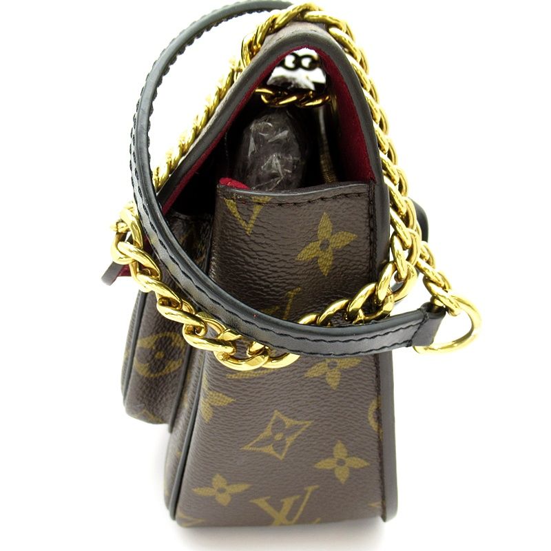 Louis Vuitton Passi Monogram Shoulder Bag Brown