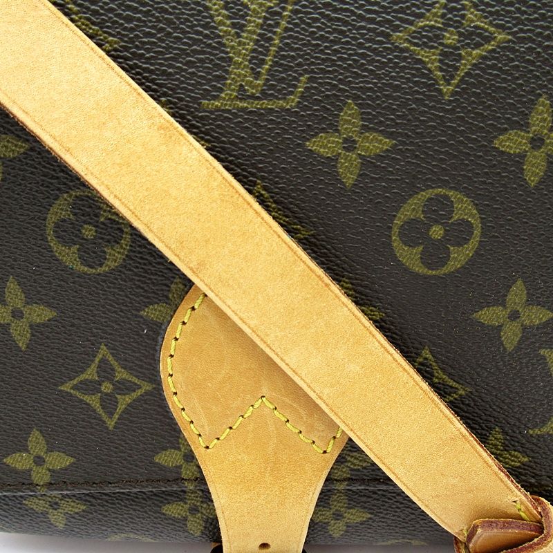 Louis Vuitton Cartouchiere 22 Monogram Shoulder Bag Brown