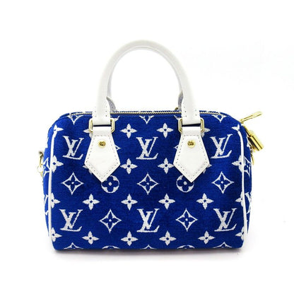 Louis Vuitton Speedy Bandouliere 20 Monogram Jacquard Boston Bag Blue White