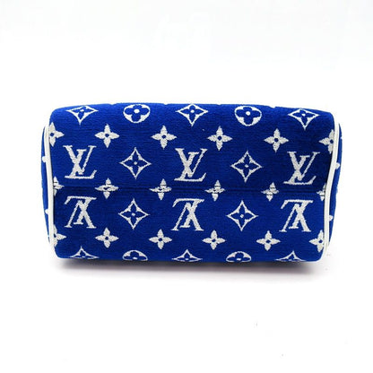 Louis Vuitton Speedy Bandouliere 20 Monogram Jacquard Boston Bag Blue White