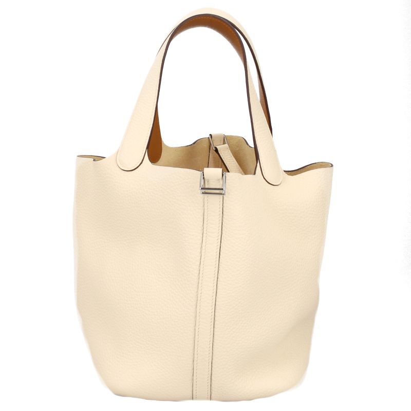 Hermes Picotin Lock MM Eclat Taurillon Clemence Swift Shoulder Bag Nata Gold