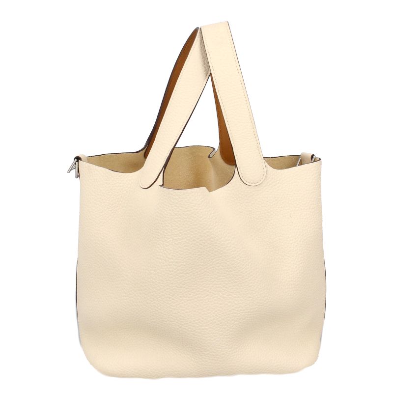 Hermes Picotin Lock MM Eclat Taurillon Clemence Swift Shoulder Bag Nata Gold
