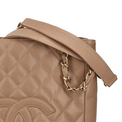 Chanel Petite Shopping Tote PST Caviar Leather Beige