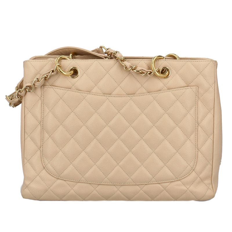 Chanel Grand Shopping Tote GST Caviar Leather Beige