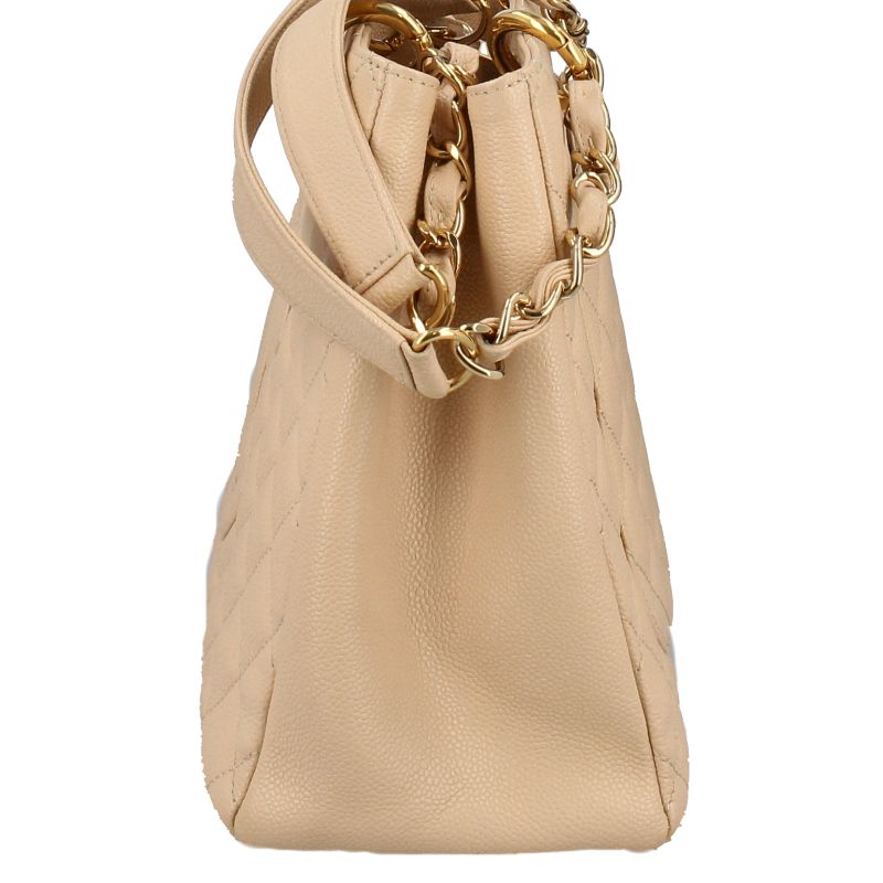 Chanel Grand Shopping Tote GST Caviar Leather Beige