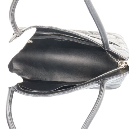 Chanel Medallion Tote Caviar Leather Handbag Black
