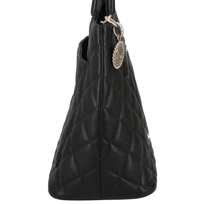 Chanel Medallion Tote Caviar Leather Handbag Black